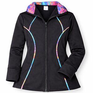Ice Fire Figure Skating Warm-Up Jacket – Youth CL – Rainbow Trim NWT